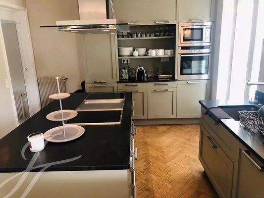 Cuisine Parquet Acier inoxydable