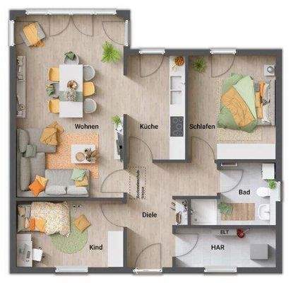 Erdgeschoss mit Winkel