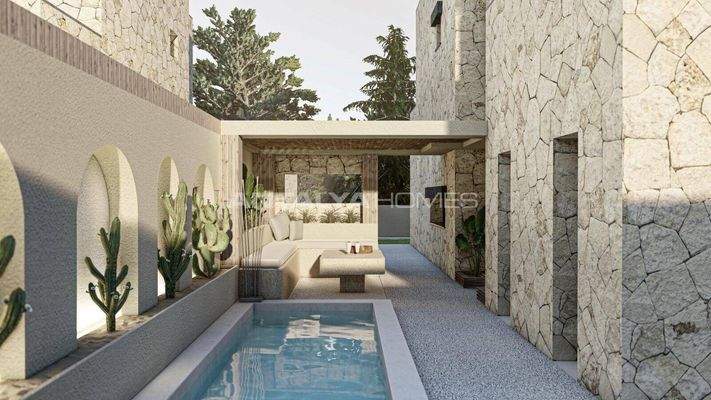 Detached Sea-View Houses with Private Pool in Bodrum Gumusluk