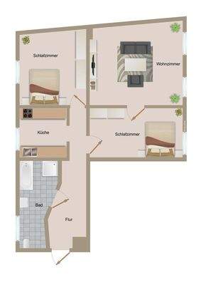 Grundriss 1. Obergeschoss rechts