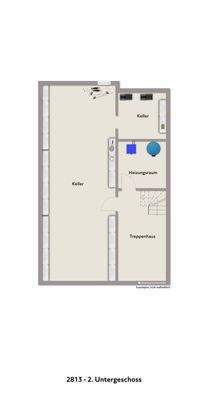Grundriss 2. UG visualisiert 2813