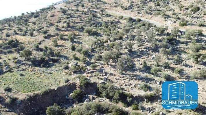 Kreta, Agios Georgios: Fantastisches Grundstück mit Baugenehmigung für ein Haus mit Gästehaus und Swimmingpool