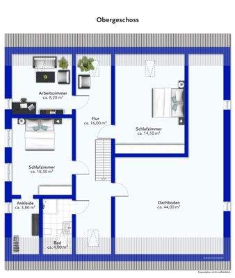 Grundriss Obergeschoss
