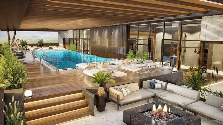 Apartments in a Compound with Pool and Security in İzmir Bornova