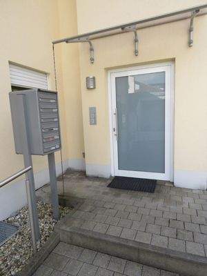 überdachter Hauseingang 