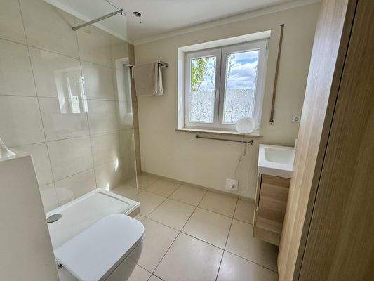 Tageslicht-Bad mit großer Dusche im OG