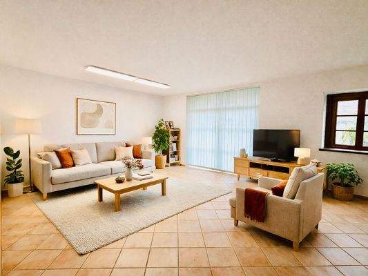 Einrichtungsbeispiel Wohnzimmer Whg 1 Erdgeschoss