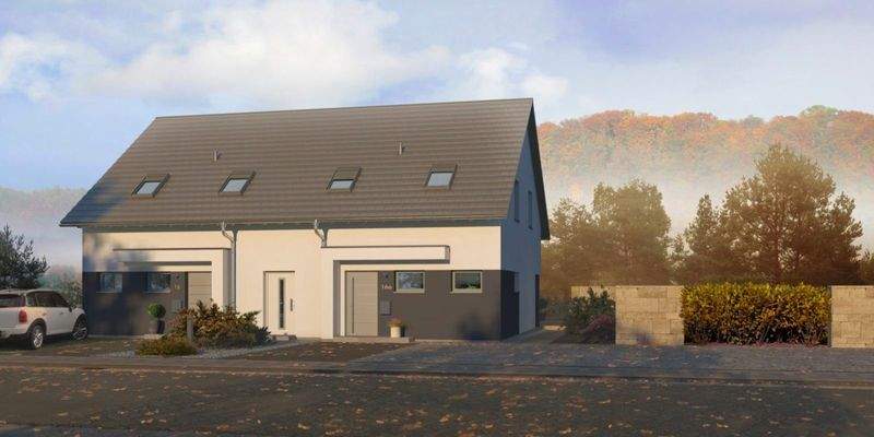 Ein Haus mit 2 gleichgroßen Wohnungen