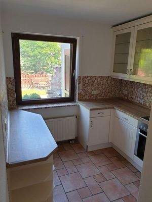 Küche mit Gartenblick