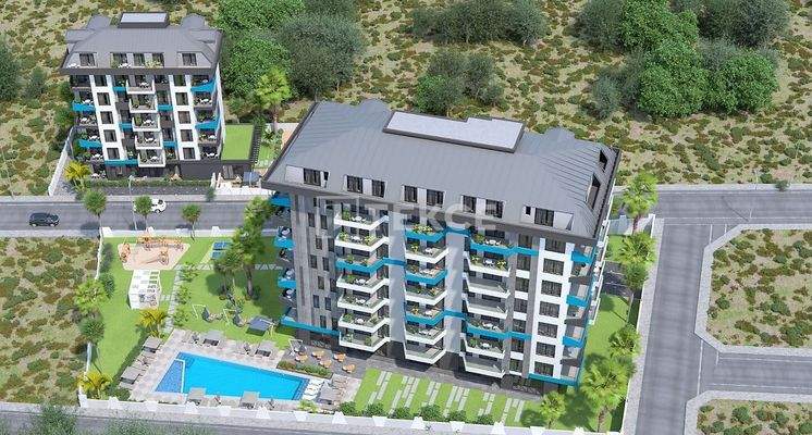 City-View Flats in a Two Block Complex in Alanya, Turkey
