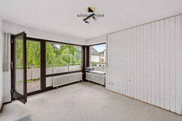 Platz zum entfalten mit Blick ins Grüne 