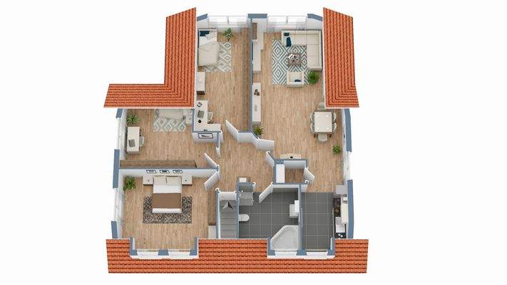 3D-Visualisierung Obergeschoss