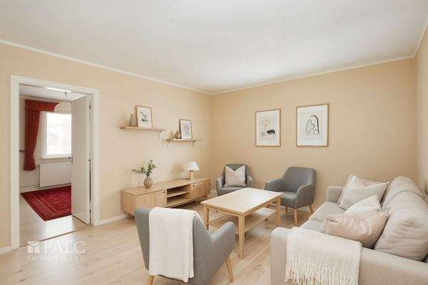 Wohnzimmer - Gestaltungsvorschlag (KI generiert)