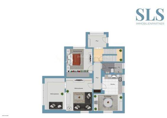 Grundriss-Skizze Erdgeschoss