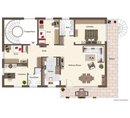 Grundriss OG möbliert