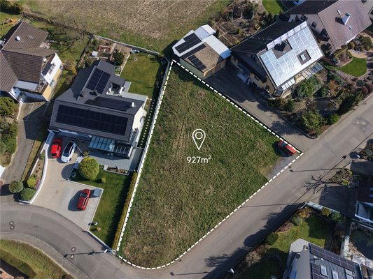 Grundstück eingezeichnet