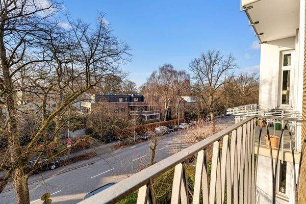 Ausblick vom französischen Balkon mit Süd-West Ausrichtung
