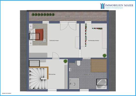 Dachgeschoss (nicht Maßstabsgetreu)