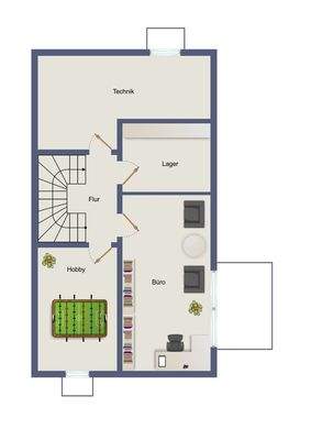 Der Grundriss im Kellergeschoss