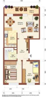 Grundriss Möblierungsvorschlag