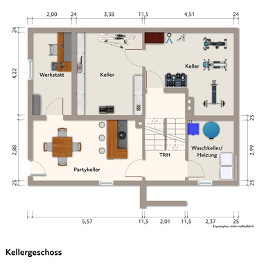 Grundriss Haupthaus - Kellergeschoss