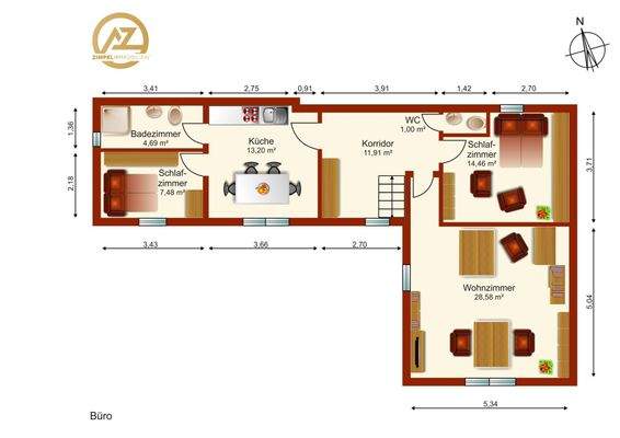 Grundriss OG Hinterhaus