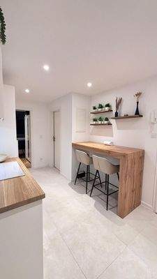 Küche und Essbereich