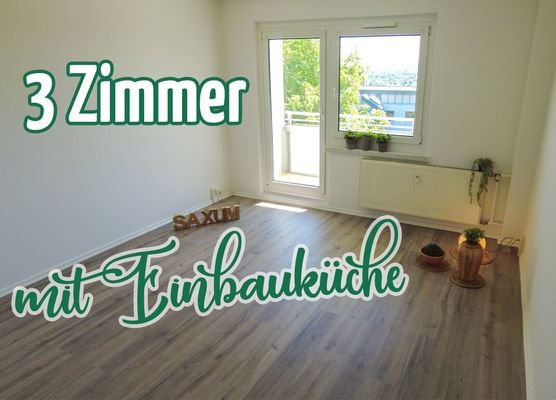 drei Zimmer mit Einbauküche