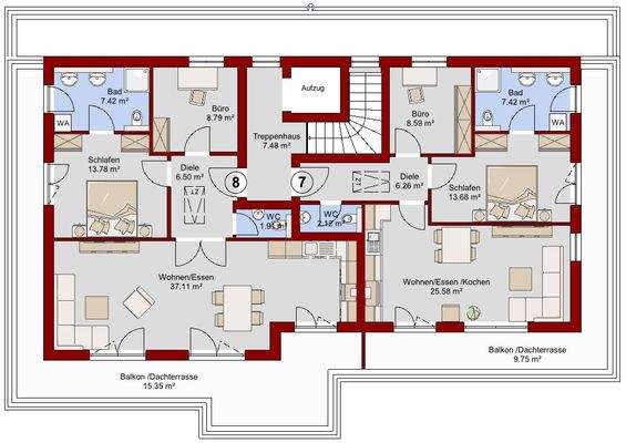 Grundriss Staffelgeschoss