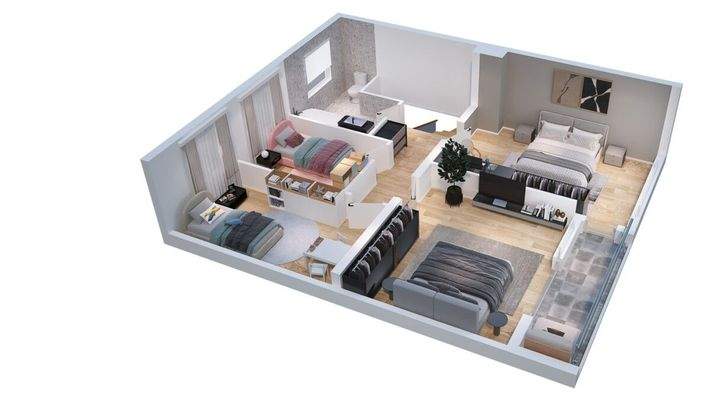 Grundriss-Skizze - Wohnbeispiel Obergeschoss