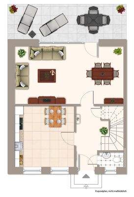 Erdgeschoss-Exposeplan