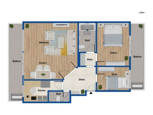 Grundriss Wohnung