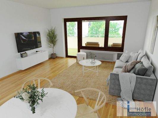 Wohnbereich - virtuell möbliert