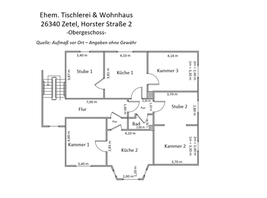 Grundriss Obergeschoss