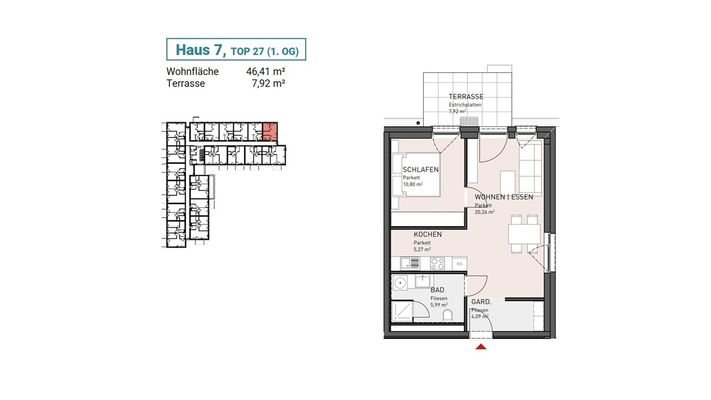 Haus 7, Top 27 (1. OG)