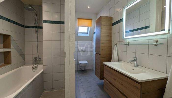 Badezimmer im Dachgeschoss