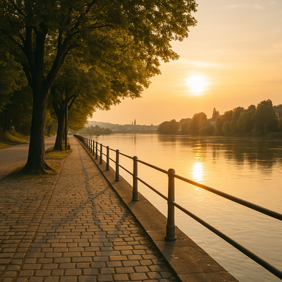 Donauufer bei Sonnenuntergang.png