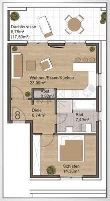 Grundriss Penthouse