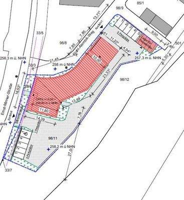 Baugrundstücksplan 2067 m²