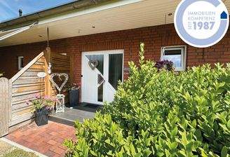 Blick auf die Doppelhaushälfte