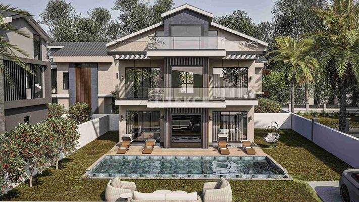 4-bedroom Detached Villas for Sale in Fethiye Çalış