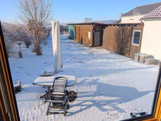 Ausblick vom Wintergarten