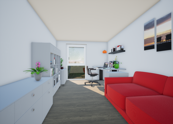 Arbeiten (Wohnbeispiel, Visualisierung)