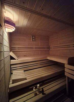Saunabereich im Keller