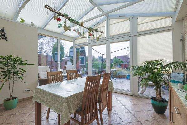 Der Wintergarten mit Fußbodenheizung