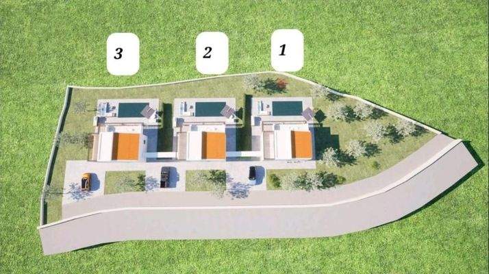 Kreta, Maleme: Villa in mediterraner Anlage mit Olivenhain und Meerblick zu verkaufen