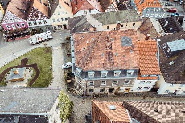 Luftbild mit Marktplatz