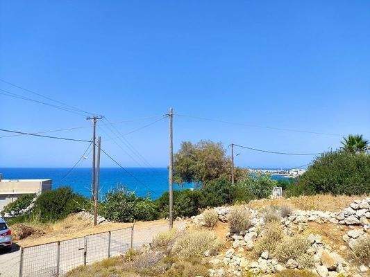 Kreta, Rethymno: Investitionsgrundstück mit Meerblick nahe Stadtzentrum zu verkaufen