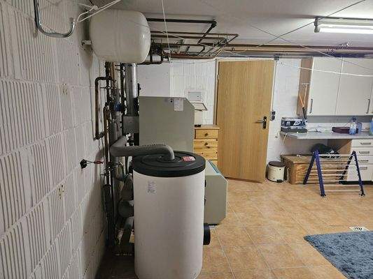 Waschkeller mit Heizung