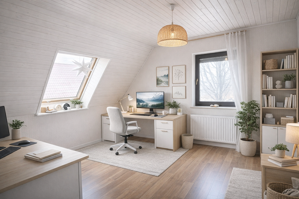 Arbeitszimmer Einrichtungsbeispiel (KI)